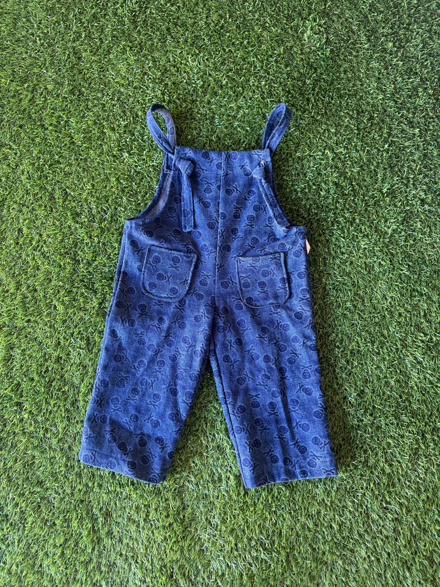 Skull Denim Overalls